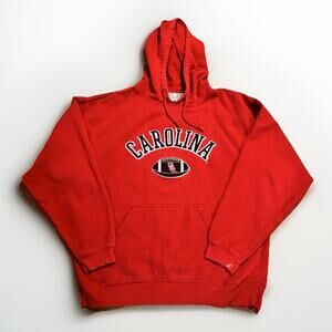Carolina Football Red Hoodie XL J America NCAA Pullover Sweatshirt